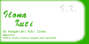 ilona kuti business card